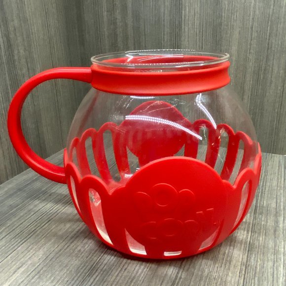 Glass Microwave Popcorn Popper 3 QT Family Size - Picture 1 of 7